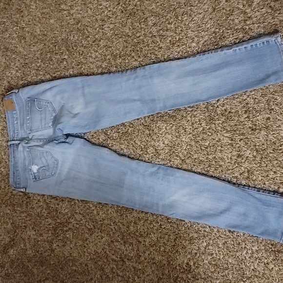 American Eagle Wash Color Ripped Style Skinny Jeans Size 00 - Picture 6 of 8